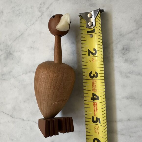 Senshukai Royal Pet Condor Bird Wooden Figurine w/ Card Japan Mid-Century 60-70s - Picture 12 of 14